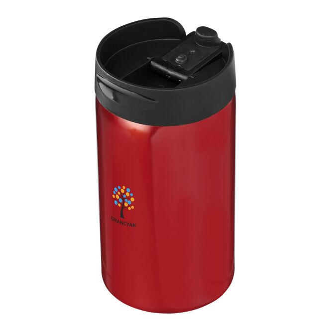 Werbeartikel Thermobecher Mojave – rot – mit 48h Express-Druck 250 ml für das Mitarbeiter-Onboarding und die Büroküche