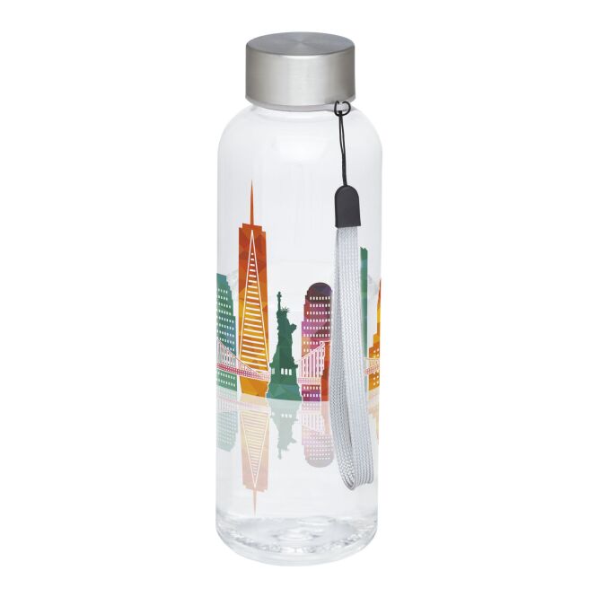 Sport-Werbemittel Tritan Sportflasche Bohdi – weiss – mit 48h Express-Druck 500 ml BPA-frei mit Trageschlaufe für Sportevents