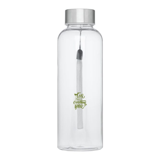 48h Express-Druck Werbeartikel Bodhi 500 ml Sportflasche aus RPET – transparent klar – mit Logo bedruckt