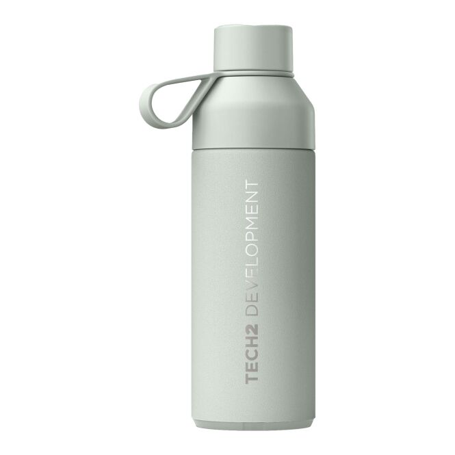 Mitarbeitergeschenk Trinkflasche Ocean Bottle 500 ml – hellgrün – mit 48h Express-Druck isolierte Edelstahlflasche für Unternehmen