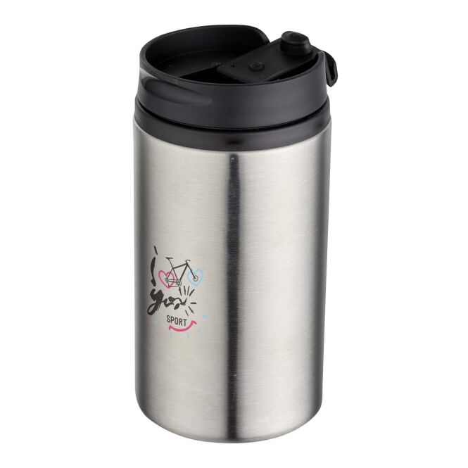 Kundengeschenk Thermobecher Mojave – mattsilber – im 48h Express-Druck 300 ml nachhaltiger Edelstahlbecher für das Mitarbeiter-Onboarding