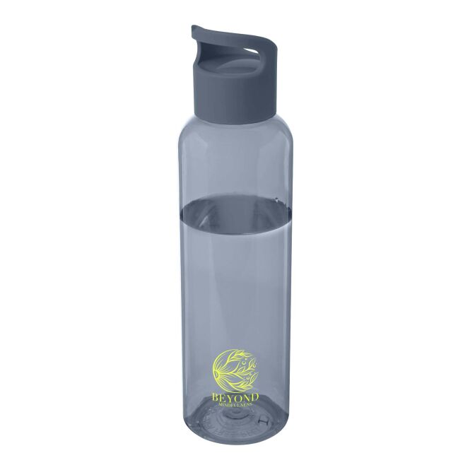 Mitarbeitergeschenk Trinkflasche Sky 650ml – hale blue – mit 48h Express-Logodruck 100% rPET BPA-frei nachhaltige Mehrwegflasche