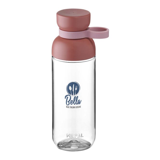 Mitarbeitergeschenk Wasserflasche Mepal Vita – rosa – mit 48h Express-Logodruck 500 ml auslaufsicherer Trinkbehälter für Events