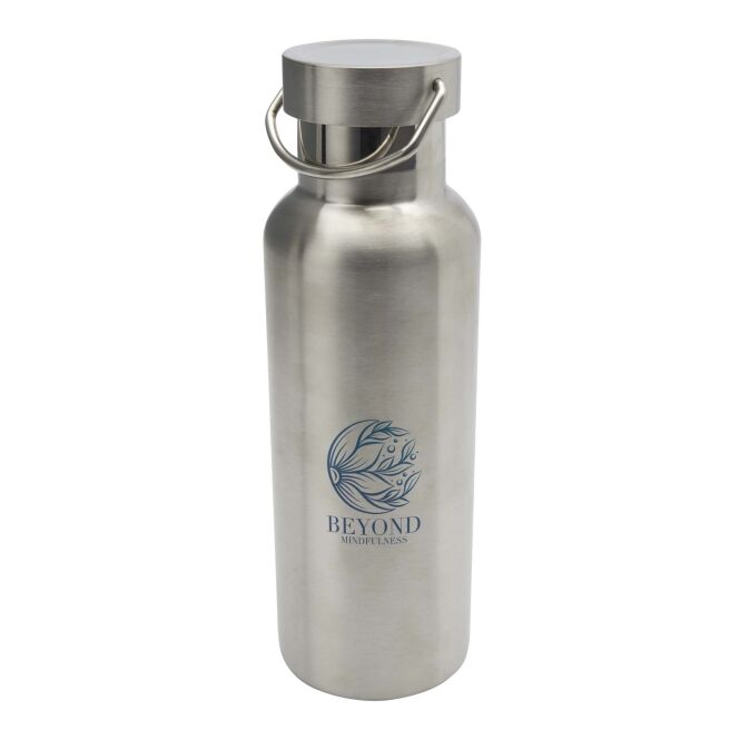 Firmengeschenk Edelstahlflasche Sedona – silber – mit 48h Express-Druck 500 ml vakuumisoliert doppelwandig nachhaltig für das Mitarbeiter-Onboarding