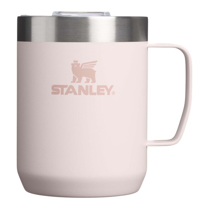Werbeartikel Thermobecher Stanley Classic Legendary Camp – hellrosa – mit 48h Express-Gravur 236 ml für das Mitarbeiter-Onboarding