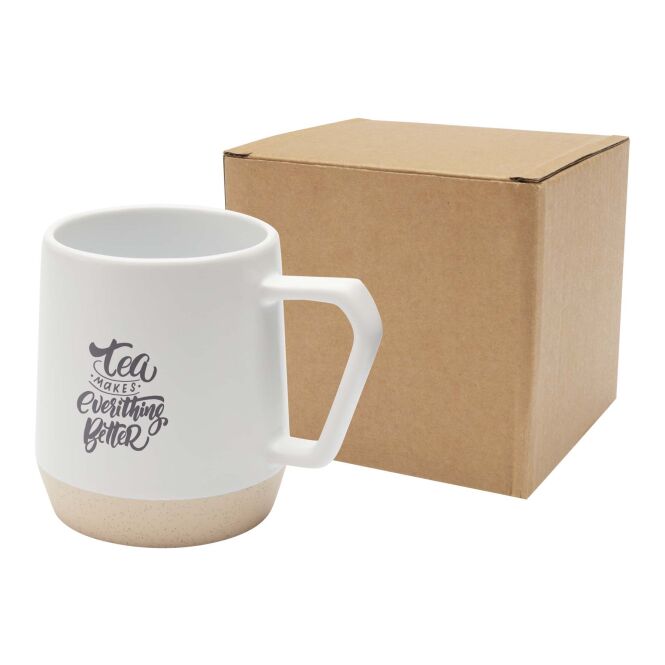 Firmengeschenk Kaffeebecher Dolce – weiss – mit 48h Express-Druck 300 ml für die Büroküche und nachhaltiges Mitarbeitergeschenk