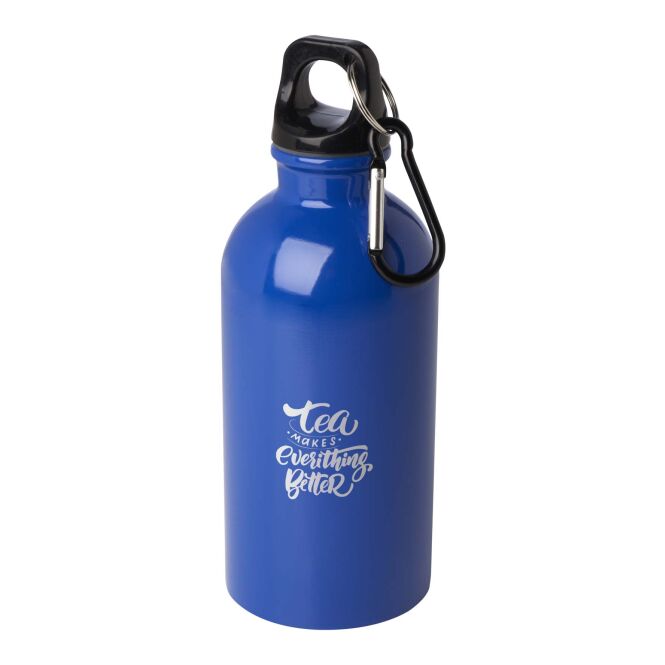 Mitarbeitergeschenk Trinkflasche Oregon 400ml – royalblau – mit 48h Express-Logodruck aus 100% rcs-zertifiziertem Edelstahl nachhaltige Mehrwegflasche für CSR-Promotions