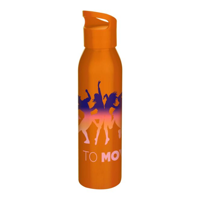 Firmengeschenk Trinkflasche Sky 650ml – orange – 48h Express-Logodruck aus 100% RCS-Edelstahl nachhaltige Mehrwegflasche für CSR