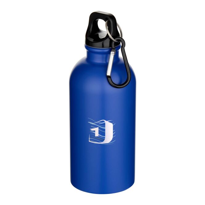 Mitarbeitergeschenk Trinkflasche Oregon – royalblau – 48h Express-Lasergravur 400ml RCS-recycelter Edelstahl nachhaltige Mehrwegflasche