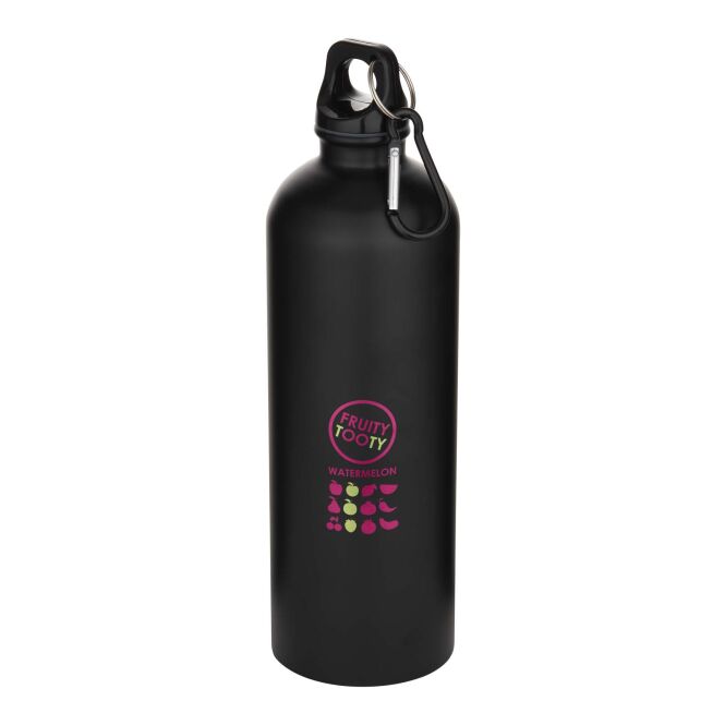 Premium-Werbeartikel Trinkflasche Oregon 750ml – schwarz – 48h Express-Lasergravur, 100% RCS-Edelstahl, nachhaltige Mehrwegflasche