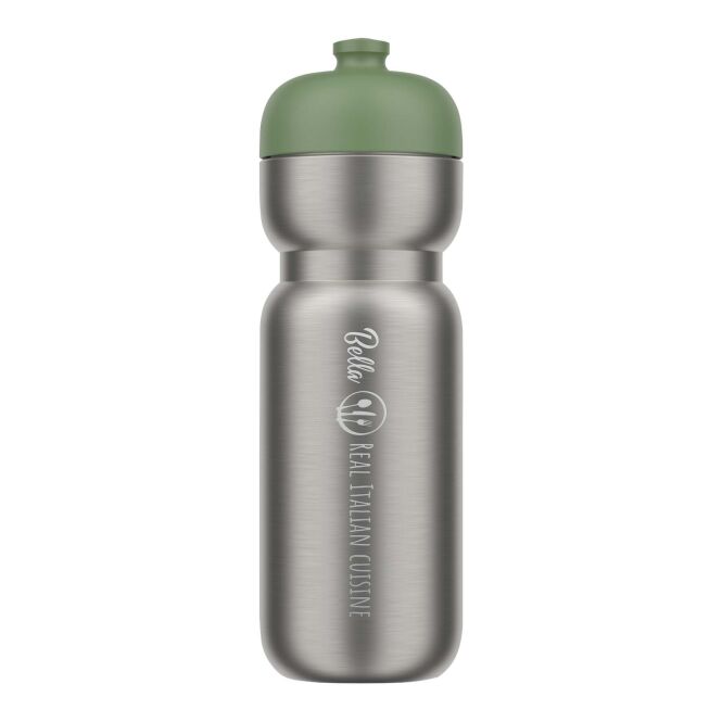 Mitarbeitergeschenk Sportflasche Mepal Pull – moosgrün – mit 48h Express-Druck 800ml Edelstahl Trinkflasche für Firmenauftritte