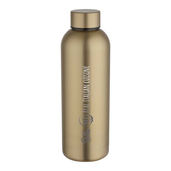 Mitarbeitergeschenk Trinkflasche Spring 750ml – gold – 48h Express-Logodruck 100% rcs-zertifizierter Edelstahl nachhaltige Mehrwegflasche