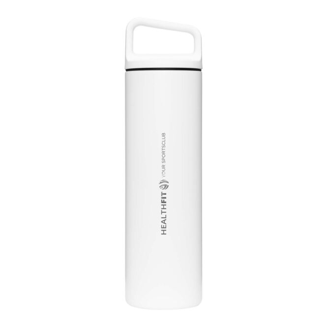 Firmengeschenk Thermosflasche MiiR Widemouth – weiss – mit 48h Express-Druck 591 ml Edelstahl vakuumisoliert auslaufsicher für Außendienst