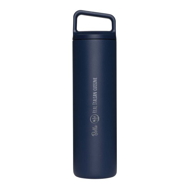 Kundengeschenk MiiR Widemouth Trinkflasche – navy – mit 48h Express-Druck 591 ml doppelwandig vakuumisoliert auslaufsicher für das Mitarbeiter-Onboarding