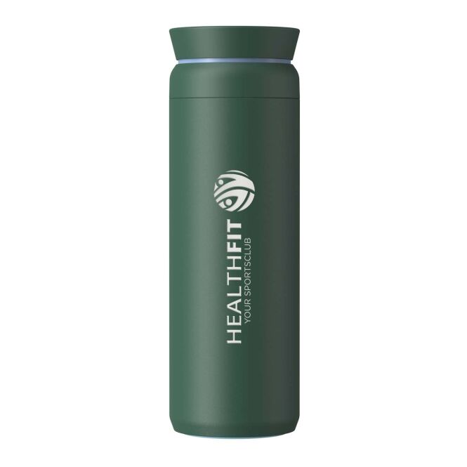 Mitarbeitergeschenk Isolierbecher Ocean Bottle Peak Brew 590 ml – waldgrün – mit 48h Express-Logodruck aus recyceltem Edelstahl