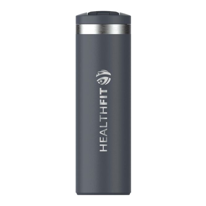 Premium-Werbeartikel Thermobecher Stanley Transit Fliptop – mittelblau – mit 48h Express-Druck 470 ml für das Mitarbeiter-Onboarding