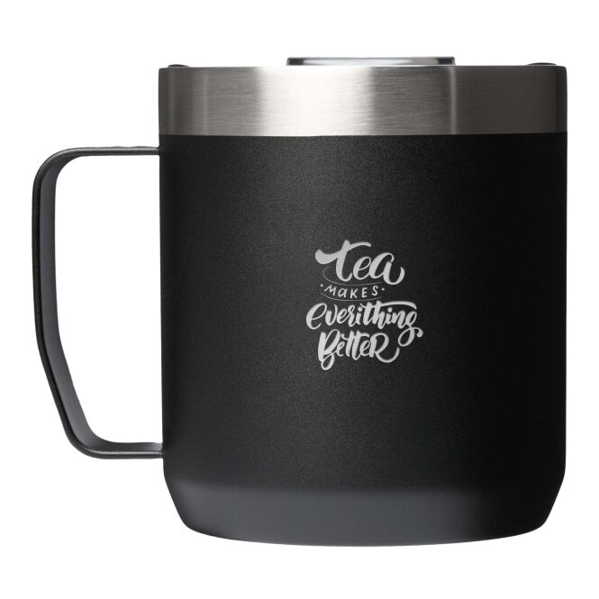 Firmengeschenk Thermobecher Stanley Everyday – schwarz – mit 48h Express-Druck 350 ml für das Mitarbeiter-Onboarding