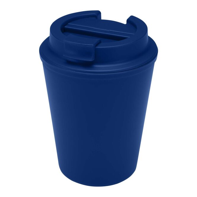Werbeartikel Thermobecher Newport – transparent blau – im 48h Express-Druck 300 ml für das Mitarbeiter-Onboarding