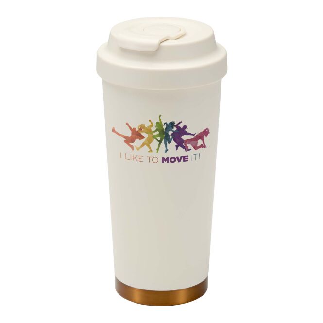 Firmengeschenk Thermobecher Hampton – creme – mit 48h Express-Druck 480 ml nachhaltiger Edelstahlbecher für das Mitarbeiter-Onboarding