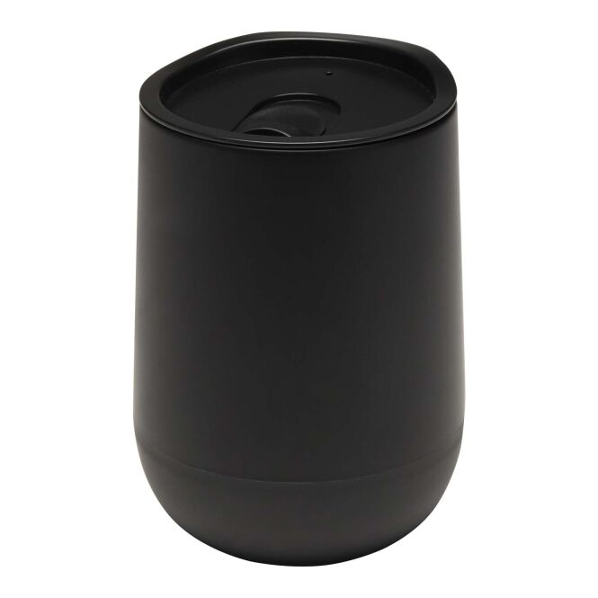 Firmengeschenk Thermobecher Corzo – schwarz – mit 48h Express-Druck 360 ml für das Mitarbeiter-Onboarding