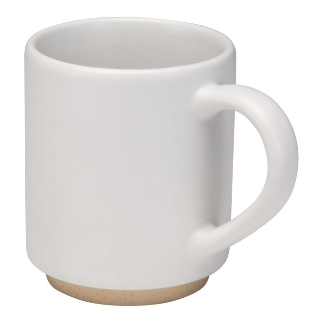 Firmengeschenk Keramikbecher Camilla – weiss – mit 48h Express-Druck 180 ml stapelbar für die Büroküche
