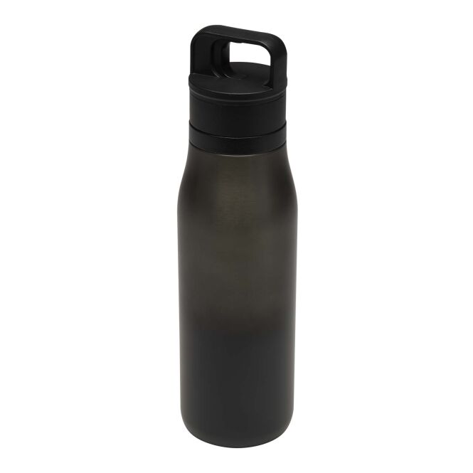 Kundengeschenk Thermosflasche SMART – schwarz – mit 48h Express-Druck 500 ml nachhaltig vakuumisoliert doppelwandig für Außendienst