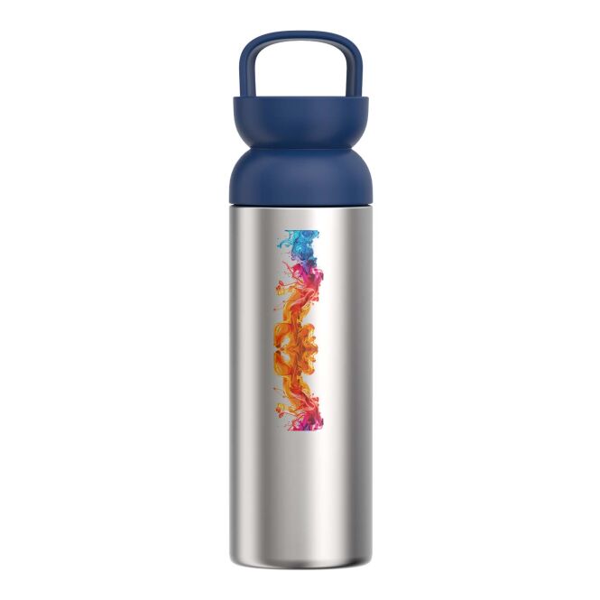 Mitarbeitergeschenk Thermobecher Mepal Ellipse – vivid blue – mit 48h Express-Logodruck 500ml Isolierbecher für Firmenauftritt