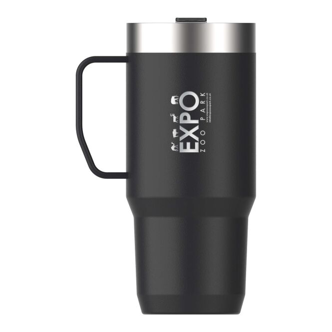 Kundengeschenk Thermobecher Stanley Everyday Suburban – schwarz – mit 48h Express-Druck 473 ml für das Mitarbeiter-Onboarding nachhaltig