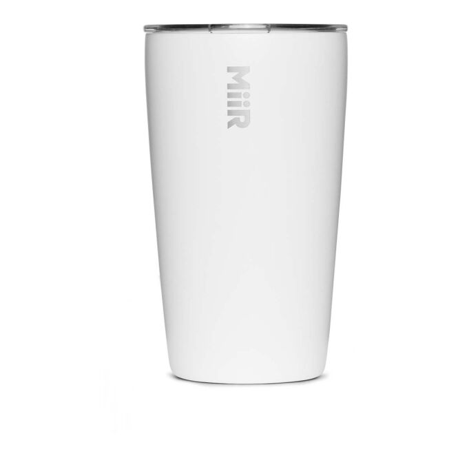 Kundengeschenk Thermobecher MiiR – weiss – mit 48h Express-Druck 354 ml für das Mitarbeiter-Onboarding und die Büroküche