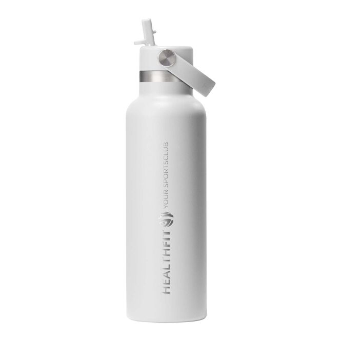 Firmengeschenk Hydro Flask Standard Mouth – weiss – mit 48h Express-Druck 621 ml Edelstahl vakuumisoliert auslaufsicher für Außendienst