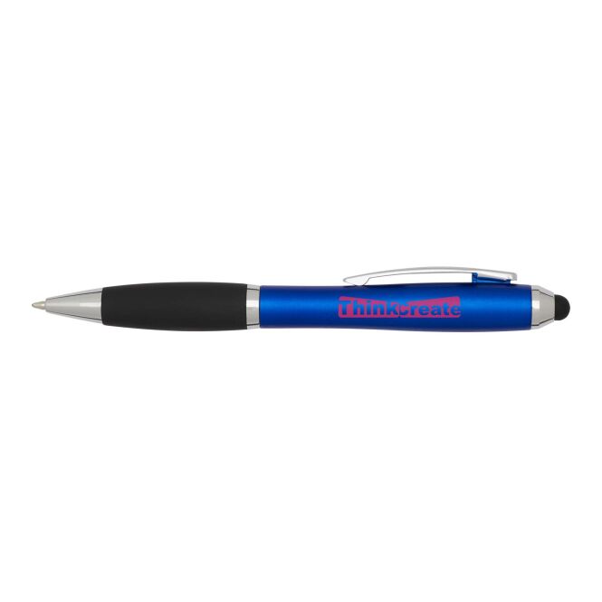 Streuartikel Nash RCS Stylus Kugelschreiber – royalblau – mit Logo bedruckt 48h Express-Druck blau schreibend Drehkugelschreiber nachhaltig