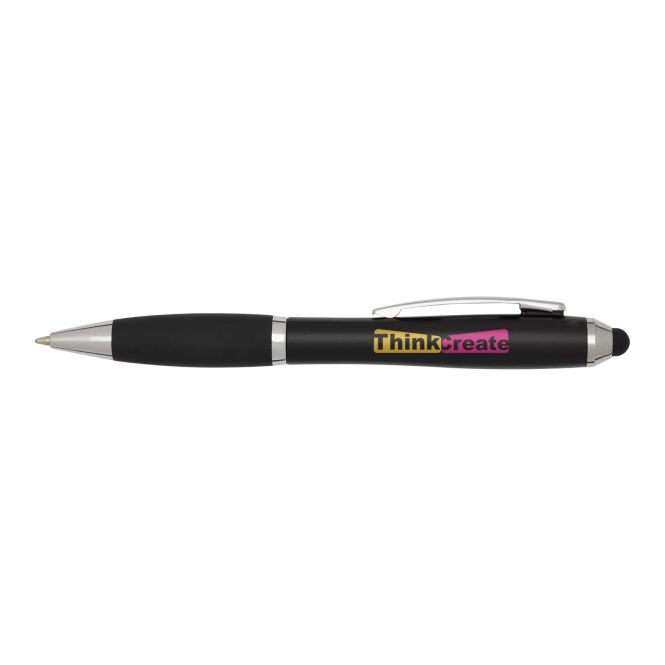 Streuartikel Nash RCS Stylus Kugelschreiber – schwarz – mit Logo bedruckt 48h Express-Druck schwarz schreibend für den Büroalltag nachhaltig