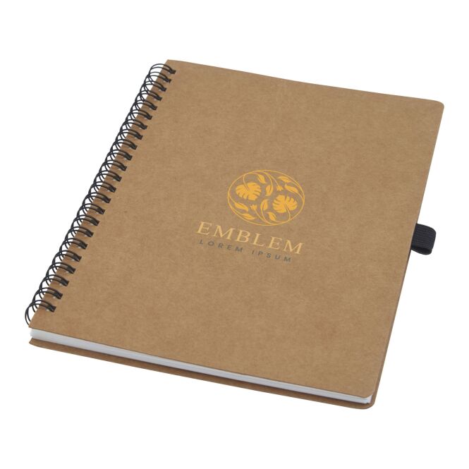 Firmengeschenk Notizbuch Cobble A5 – natur – mit 48h Express-Werbedruck, 100% holzfreies Steinpapier, 70 Blatt, nachhaltiges Journal