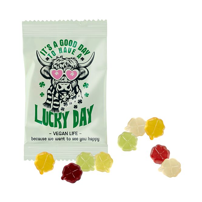 Streuartikel Bären Company VEGANE Fruchtgummi STANDARD-Formen – bunt gemischt – inkl. Werbeaufdruck 15 g für Messen und Firmenevents