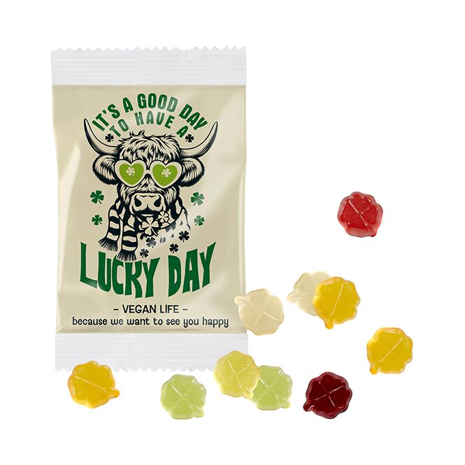 Streuartikel Bären Company Fruchtgummi vegan – standardformen – mit Logo bedruckt 15 g für Messen und Events an potenzielle Kunden und Partner