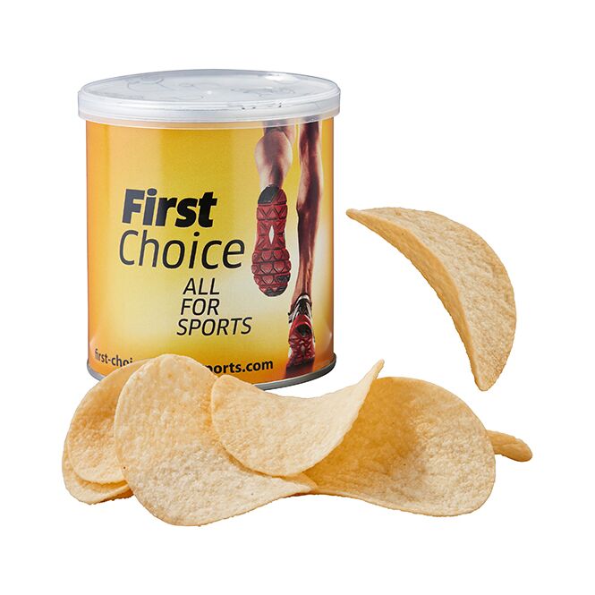 Streuartikel Pringles Mini – original – mit individuellem Etikett 40g als Werbemittel für Kunden und Geschäftspartner auf Messen und Events