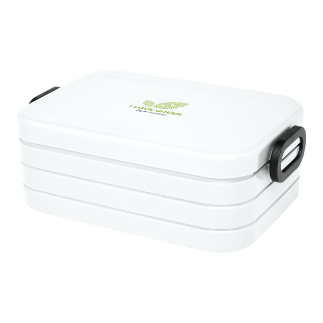 Firmengeschenk Lunchbox Mepal Take-a-break Midi – weiss – mit 48h Express-Druck 900ml BPA-frei Brotdose für Mitarbeiter