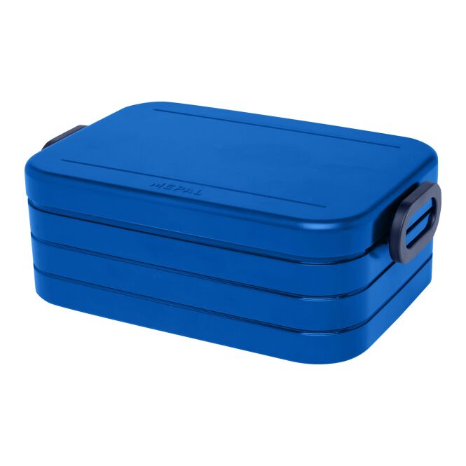 Firmengeschenk Lunchbox Mepal Take-a-break Midi – vivid blue – mit 48h Express-Werbedruck 900ml BPA-frei Brotdose für Mitarbeiter