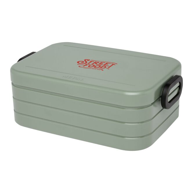 Mitarbeitergeschenk Lunchbox Mepal Take-a-break Midi – salbei – mit 48h Express-Druck 900ml BPA-frei Behälter für Mahlzeiten