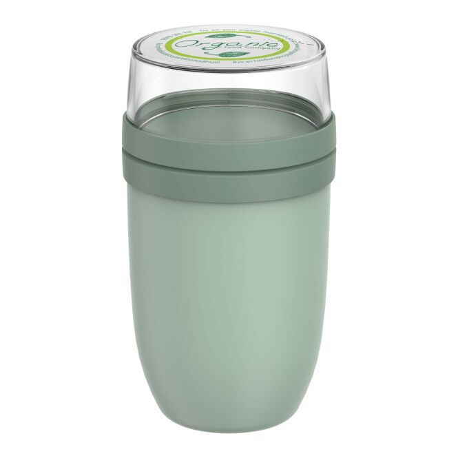 Mitarbeitergeschenk Lunchpot Mepal Ellipse – salbei – mit 48h Express-Druck, 750+300ml, isolierter Essensbehälter für das Büro