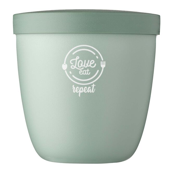 Mitarbeitergeschenk Snackpot Mepal Ellipse – salbei – mit 48h Express-Druck 500ml Behälter ideal für Firmen-Events