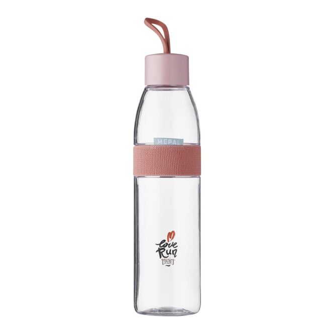 Mitarbeitergeschenk Trinkflasche Mepal Ellipse – rosa – mit 48h Express-Logodruck 700ml BPA-frei auslaufsicherer Mehrwegbehälter