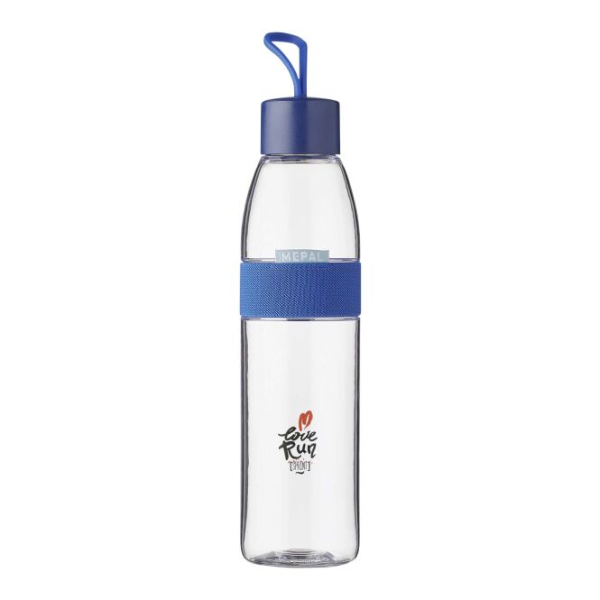 Mitarbeitergeschenk Trinkflasche Mepal Ellipse – vivid blue – mit 48h Express-Druck 700ml auslaufsicherer Mehrweg-Behälter