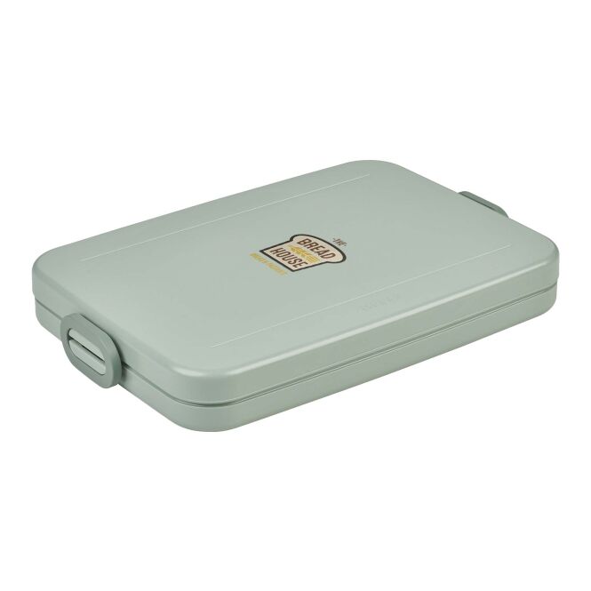 Mitarbeitergeschenk Lunchbox Mepal Take a Break flat – salbei – mit 48h Express-Logodruck 800ml flache Brotbox für Büroalltag