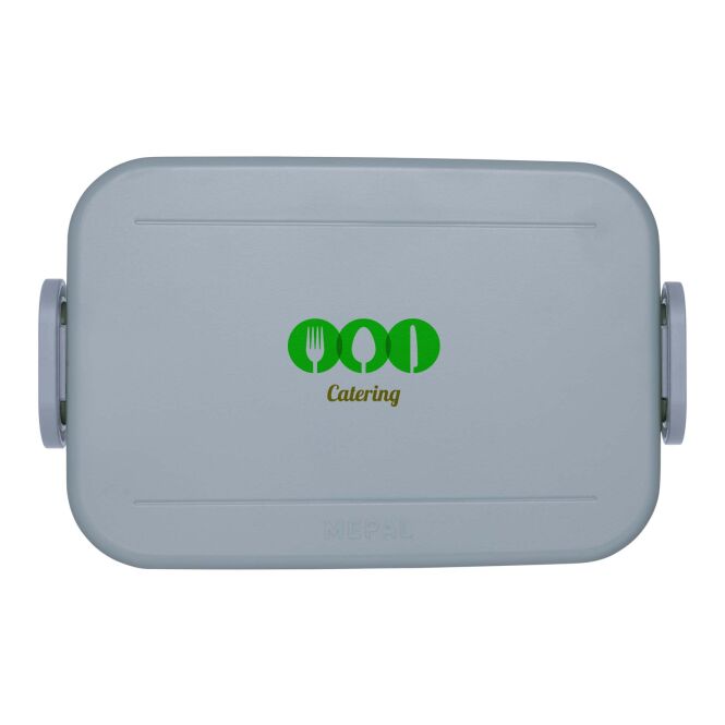 Mitarbeitergeschenk Lunchbox Mepal Take a Break Midi – blau – mit 48h Express-Druck 900ml Brotzeitdose für Firmenauftritt
