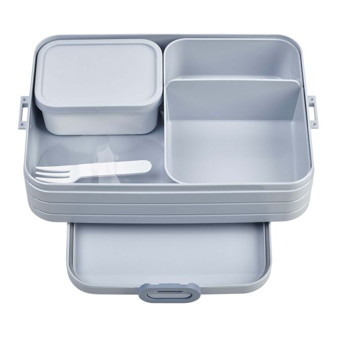Mitarbeitergeschenk Lunchbox Mepal Take a Break – blau – mit 48h Express-Druck 1500ml Brotdose für den Firmenalltag