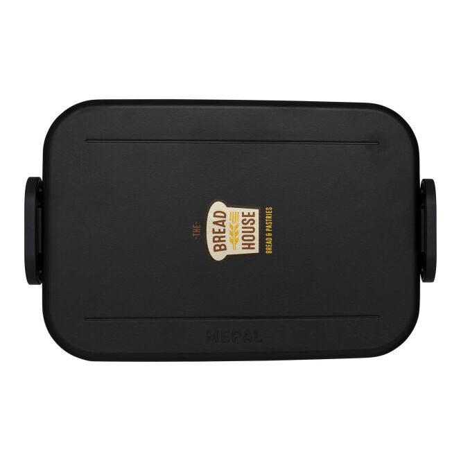 Mitarbeitergeschenk Lunchbox Mepal Take a Break – schwarz – mit 48h Express-Druck 1500 ml Proviantdose für den Firmenalltag