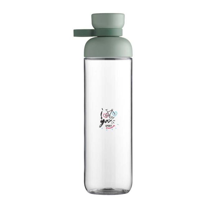 Mitarbeitergeschenk Trinkflasche Mepal Vita – salbei – mit 48h Express-Druck 900-ml Flasche für Firmenausstattung