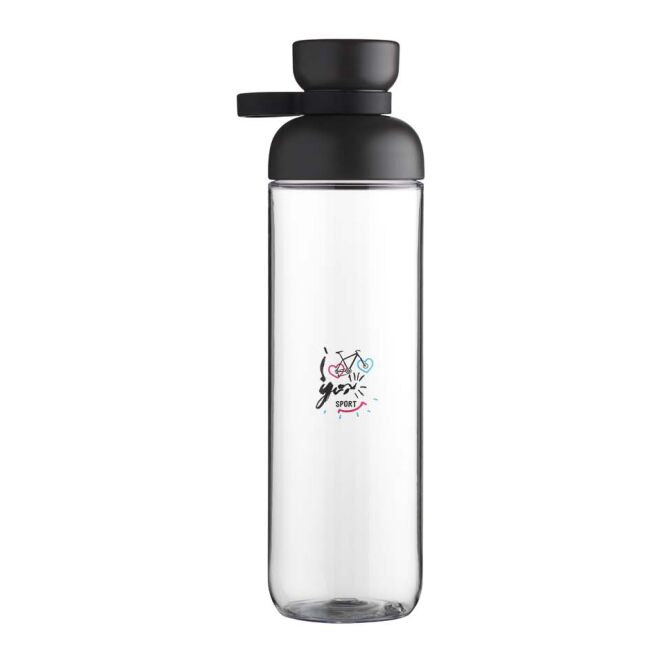 Mitarbeitergeschenk Trinkflasche Mepal Vita – schwarz – mit 48h Express-Druck, 900ml, BPA-frei, langlebige Mehrweg-Wasserflasche