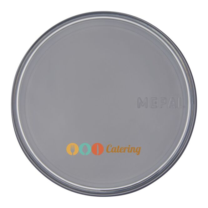 Firmengeschenk Lunchpot Mepal Ellipse – silber – mit 48h Express-Logodruck 500ml+200ml isoliert ideal für Business-Catering
